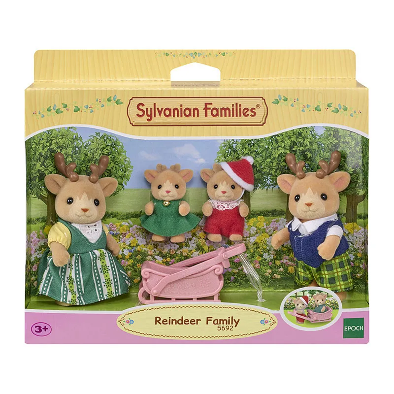 Famille renne & traineau - 5pcs-6