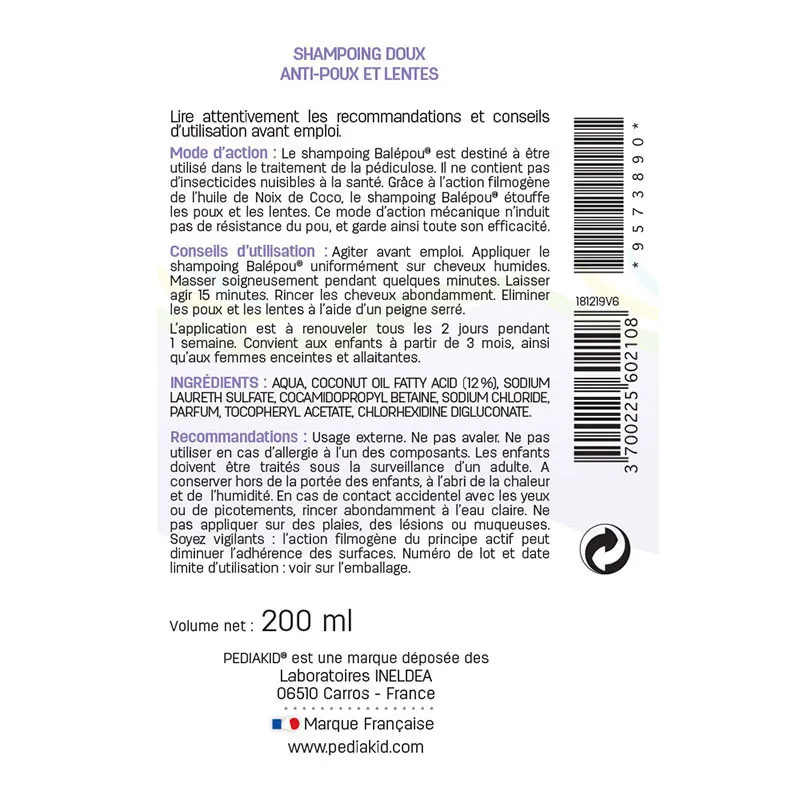 Balépou Shampoing Anti-poux & lentes - 3m+-1