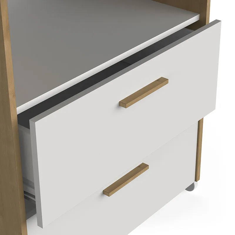 Chambre Duo Lit Bébé Naili + Commode à langer avec plan 2 tiroirs - 60x120cm-7