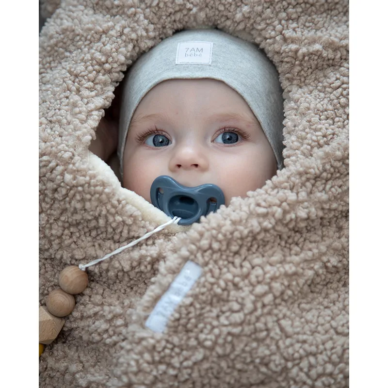 2 Bonnets Top Knot Hat Light Grey/Dark Grey - 0m+-10
