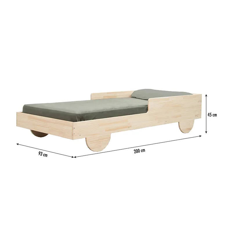 Lit pour voiture Montessori Bois - 45x93x200cm-7