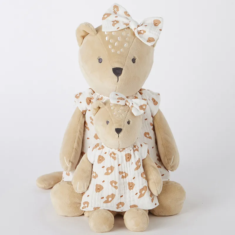 Peluche Medium Veloudoux B&K Beige - 40cm-4