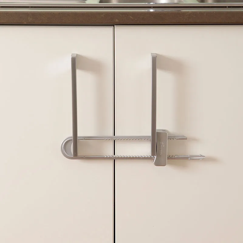 Serrure coulissante pour armoire - Gris-0