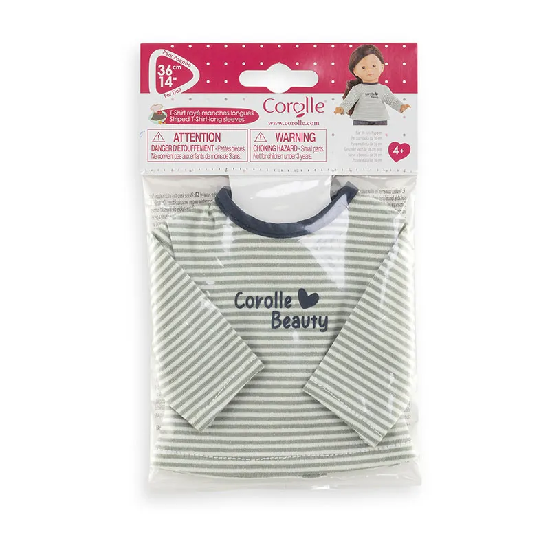 T-shirt ML rayé poupée ma Corolle 36cm - 4+-10