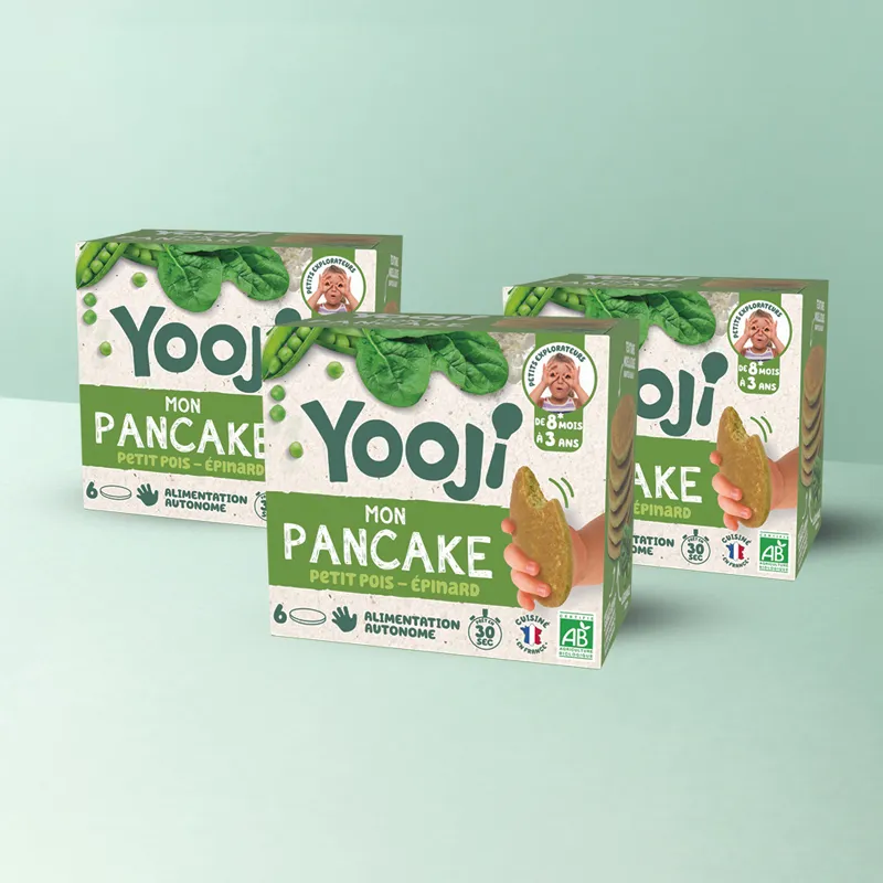 Pancakes Petit pois, épinard BIO - Dès 8M - 9 repas - 3x120g-0