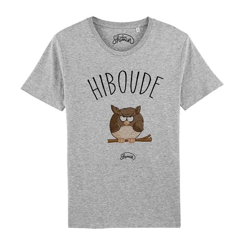 T-shirt Homme Hiboude BIO - Gris chiné-0