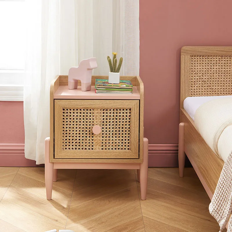 Table de chevet Pablo Rose - 40x30x51,5cm-0