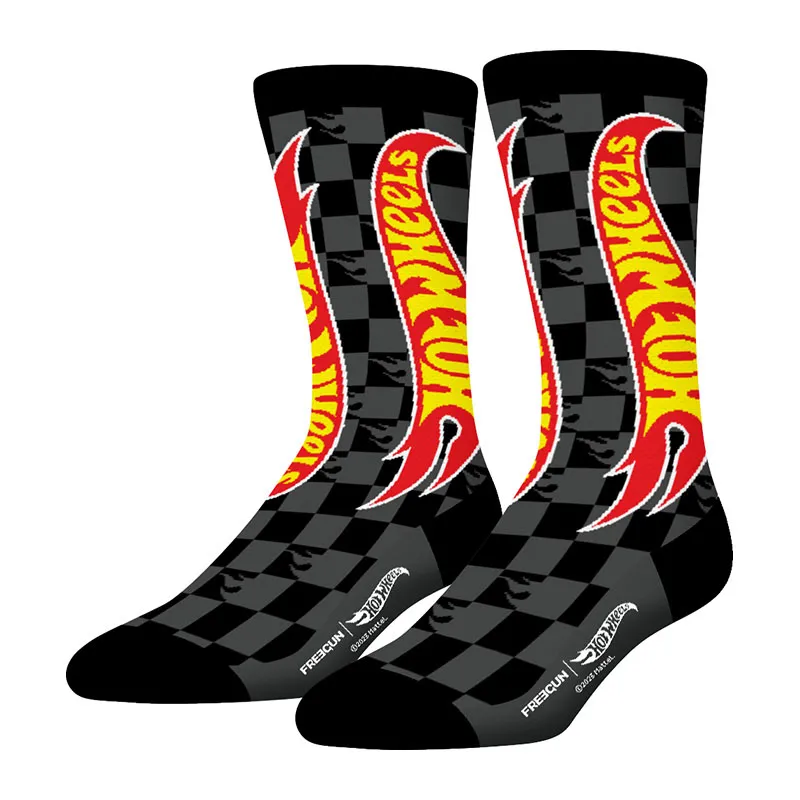 4 paires de chaussettes Garçon Hot Wheels - Noir/Gris/Rouge/Jaune-3