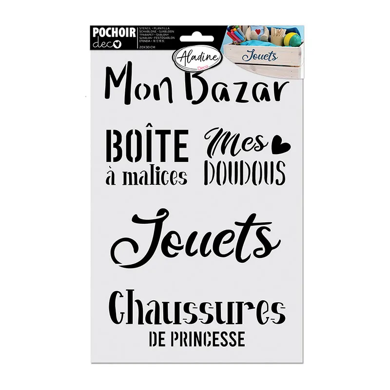 Pochoir déco. 20x30cm Chambre enfant - 14+-0