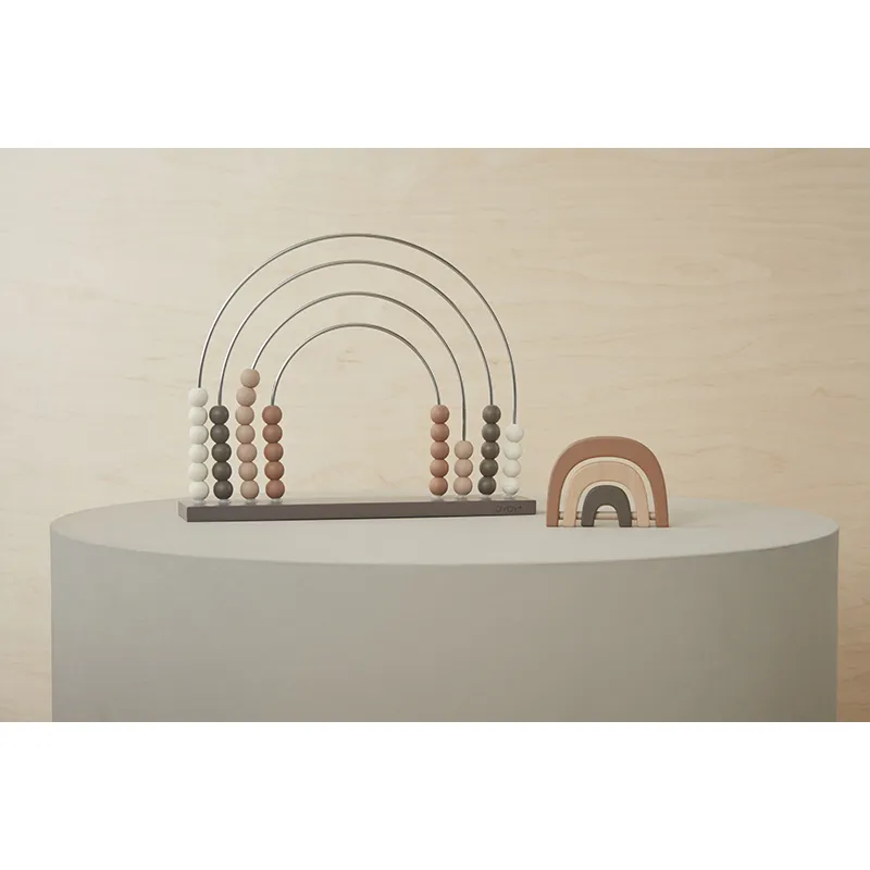 Hochet en bois Arc-en-ciel - 8.5x11.6cm-2