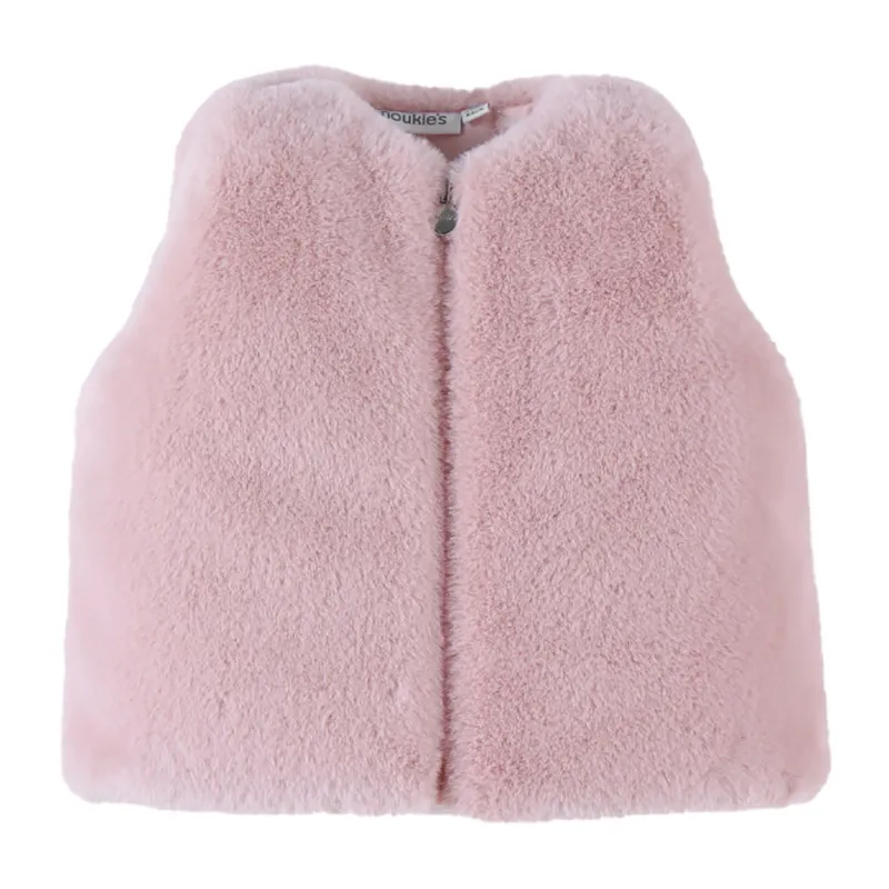 Gilet SM fausse fourrure Groloudoux - Rose-0