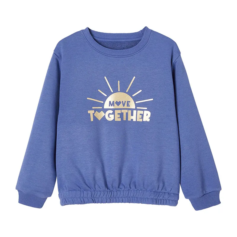 Sweat sport motif sunrise brillant fille  - Bleu-0