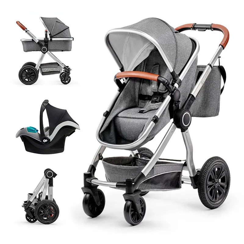 Poussette transformable 3en1 Veo + Cosy Gr.0 Gris - 0m+-0
