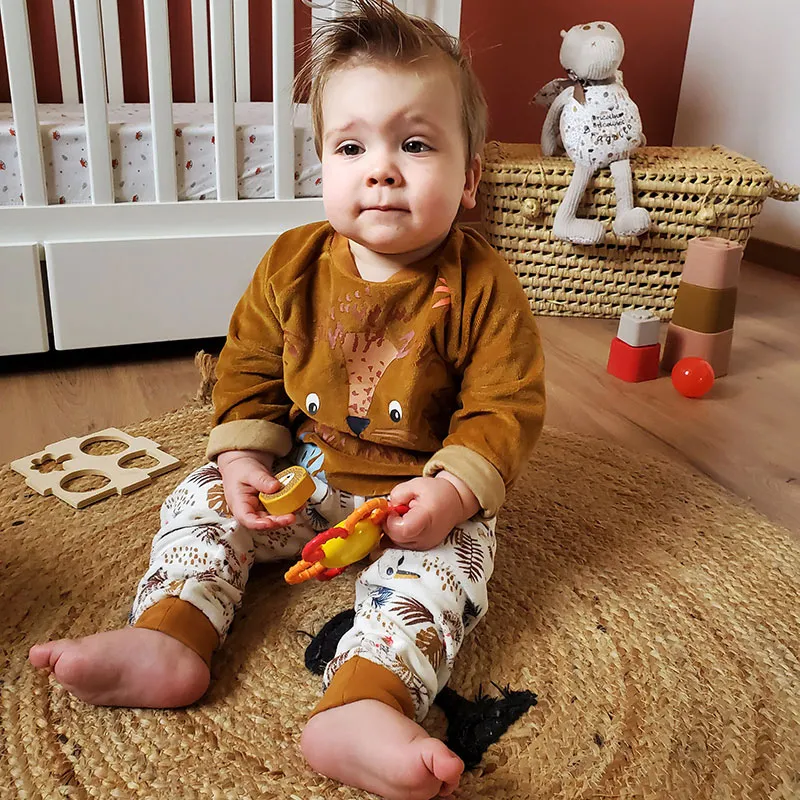 Pyjama ML Mirow - Marron/Blanc-4