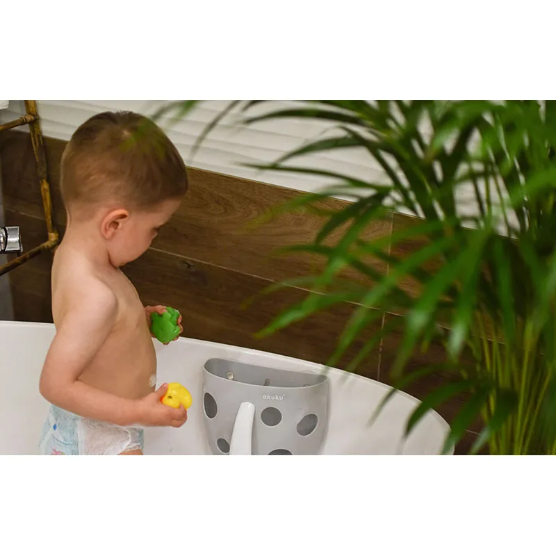 Panier de rangement jouets de bain - Gris-7