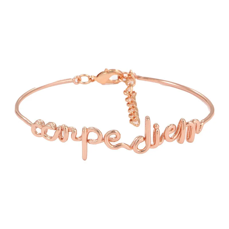 Bracelet Carpe Diem - Laiton rosé-0