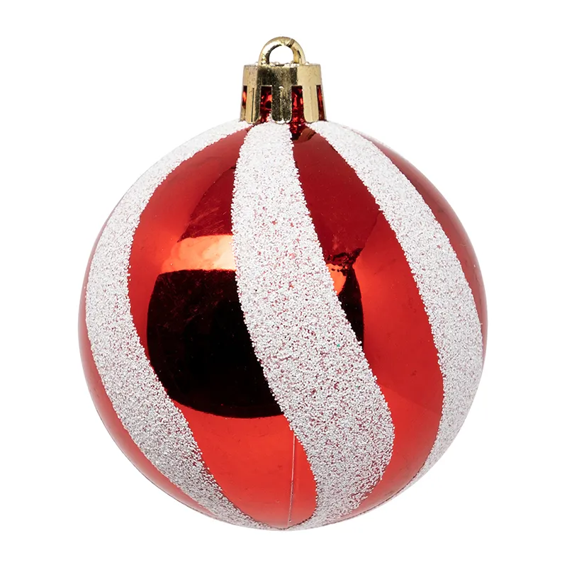 25 Boules Rouge/Blanc - ø6x7,2cm-4