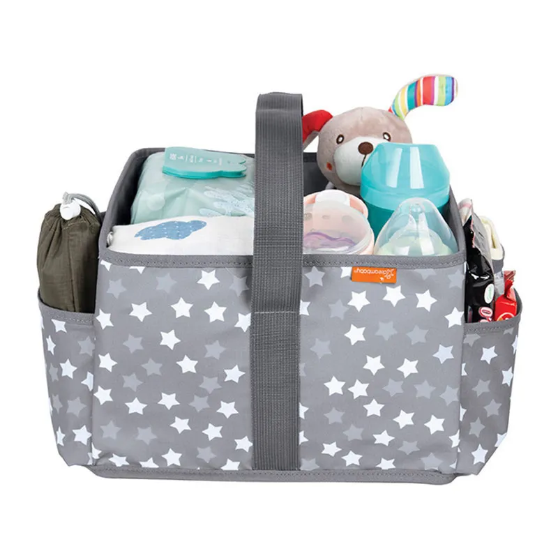 Organisateur porte-couches Gris/Étoiles - 25x19,5x29cm-2