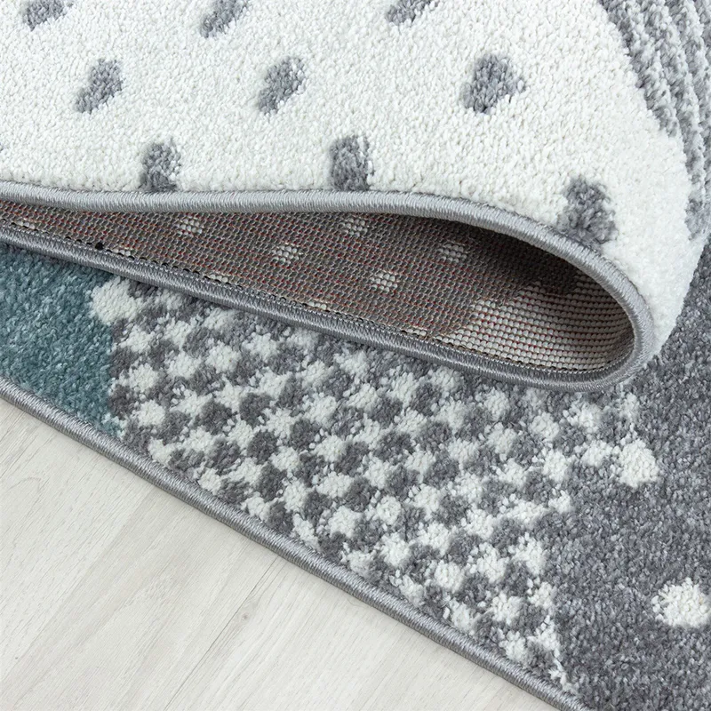 Tapis rond Nuages Bleu - ø160cm-3