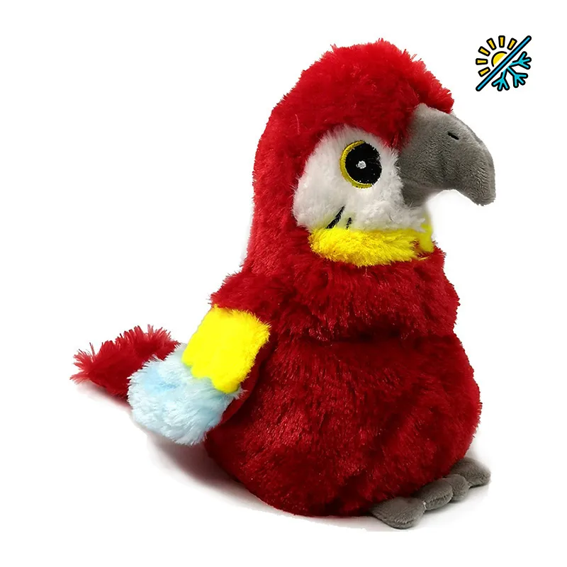 Peluche bouillotte Perroquet 33cm - 36m+-0
