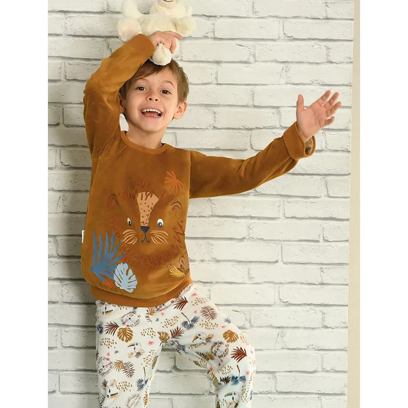 Pyjama ML Mirow - Marron/Blanc-3