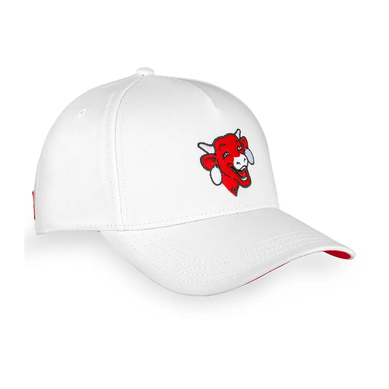 Casquette baseball homme en coton La Vache Qui Rit Cow - Blanc/Rouge-2