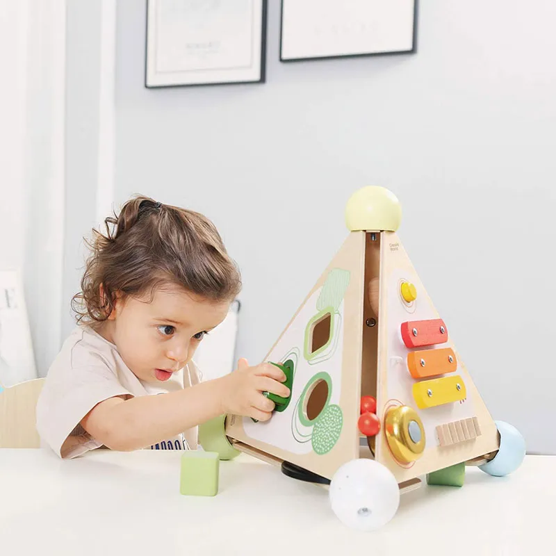 Pyramide d'éveil Bois 6pcs - 24m+-7