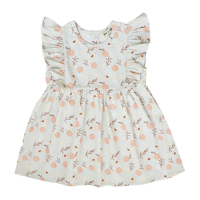 Robe SM Pêche Dina - Bleu-0