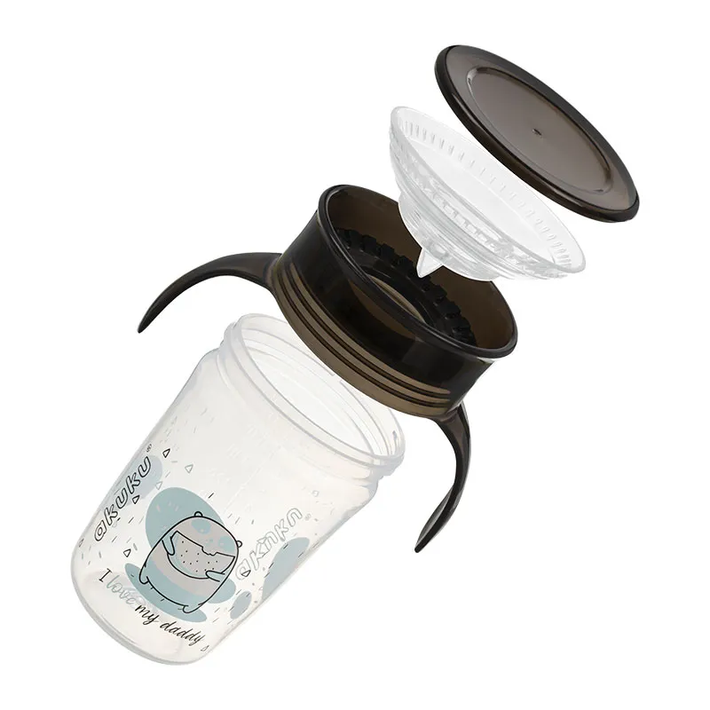 Tasse d'apprentissage à poignées 240ml - Noir-3