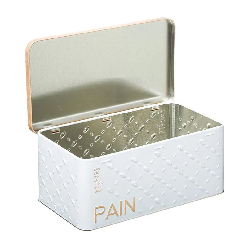 Boîte à Pain Scandi Fer/Bois Blanc - 700g-1