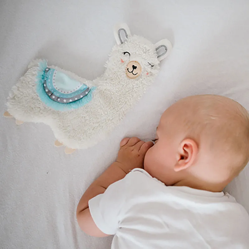 Peluche plate Lama Lulu Bleu - 0m+-0