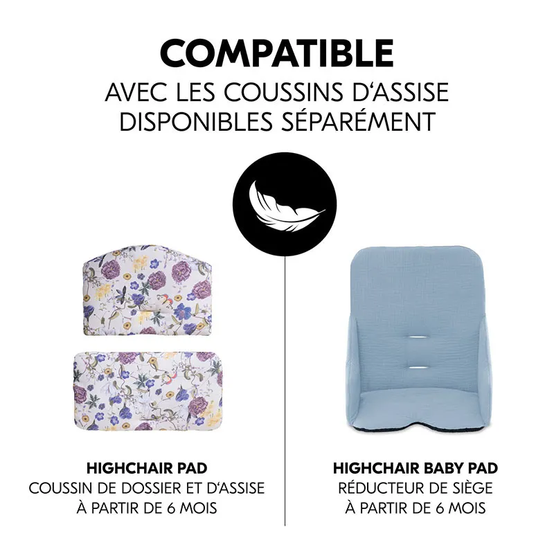 Tablette en bois pour Chaise haute - Gris-10