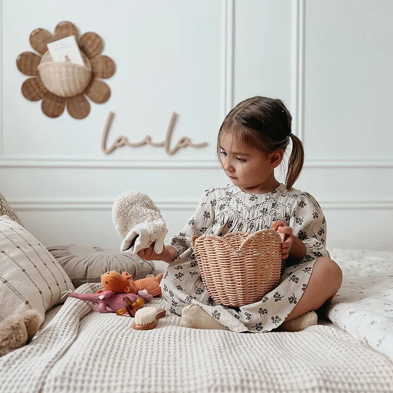 Ensemble de 2 paniers Rotin Lily Rose - 36m+-1