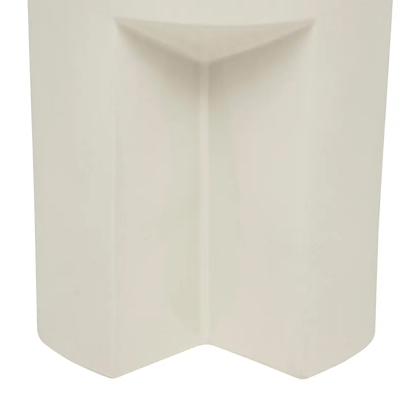 Table café totem Kriz Céramique Ivoire - ø34x41cm-2