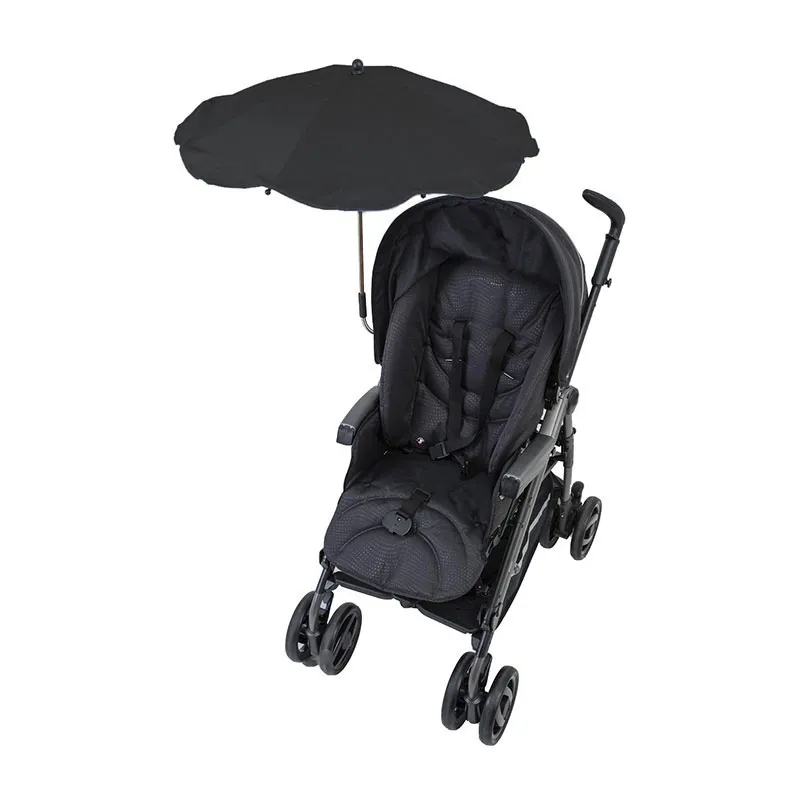 Ombrelle Ronde universelle poussette - Noir-1