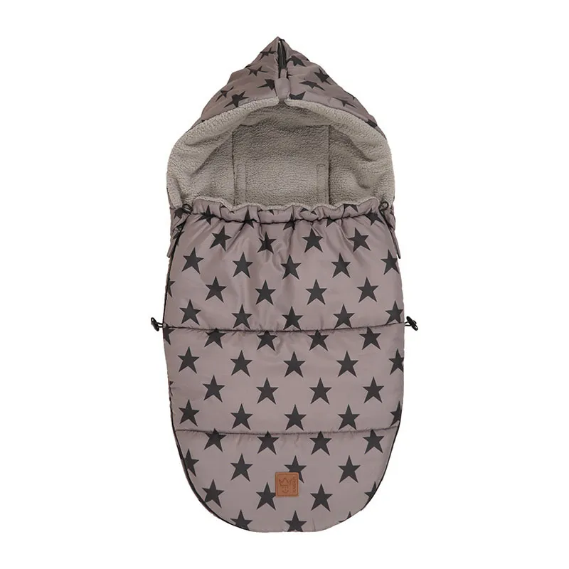 Chancelière à capuche pour porte bébé 0-12m - Étoiles/Gris-0