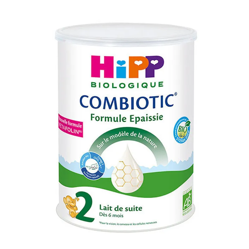 1 Boîte Lait 2 Combiotic 2ème âge Formule Épaissie BIO - 800g-0
