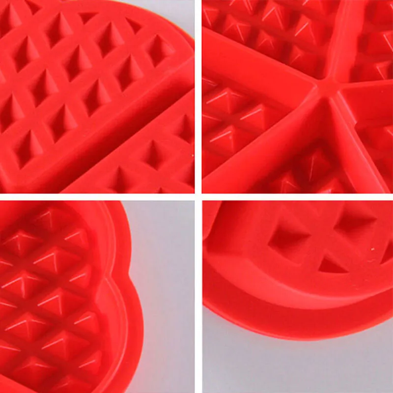 Moule à gaufres Coeur Silicone Rouge - Ø17,7cm-3