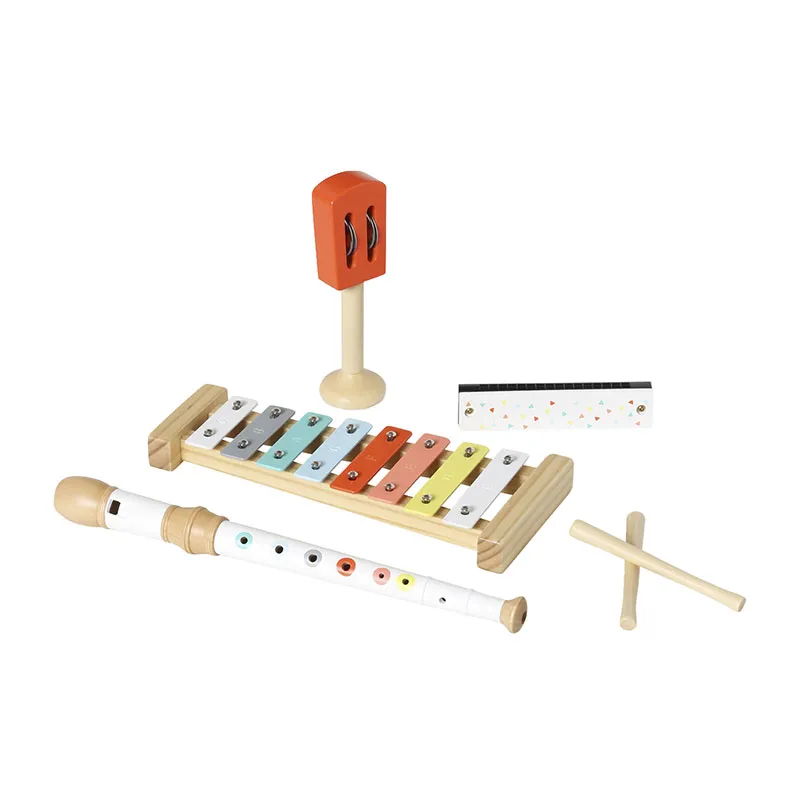 Set de 4 instruments en bois - Rouge - 3+-0
