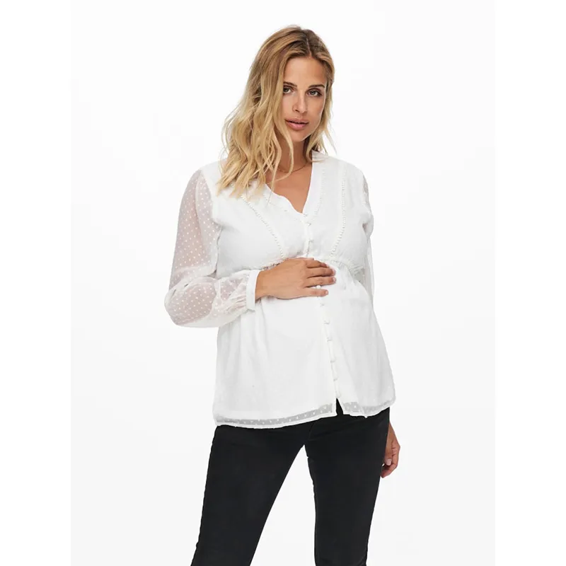 Blouse de grossesse Bettina Only - Blanc-6