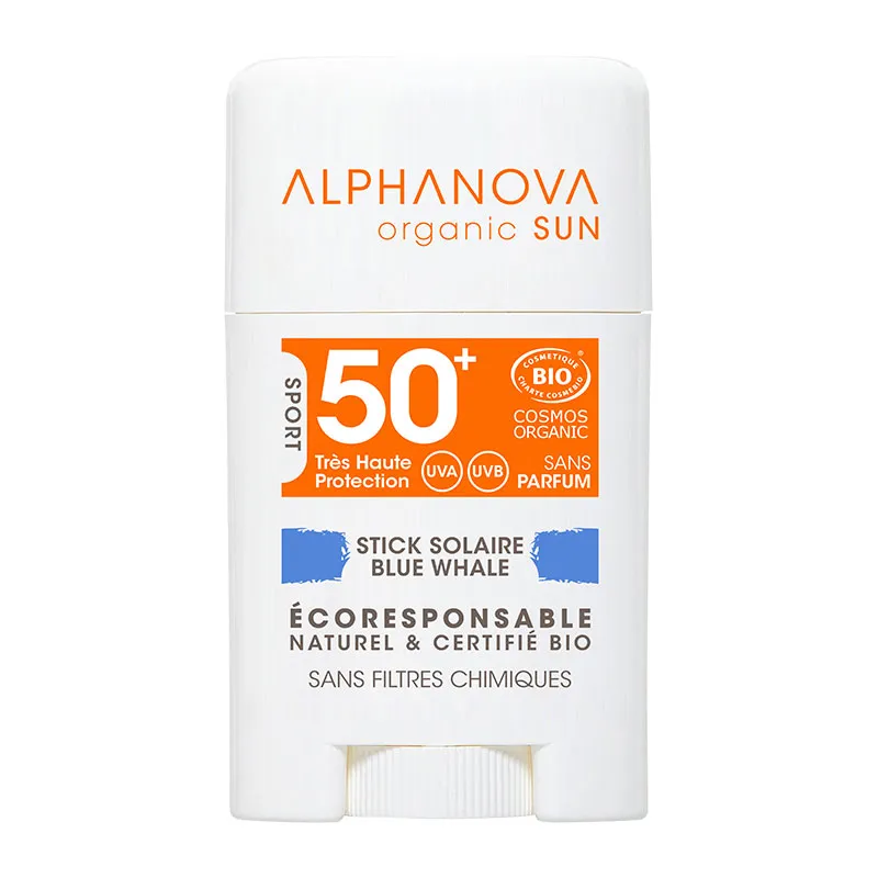 Stick solaire visage SPF50+ BIO - Blue Whale-0