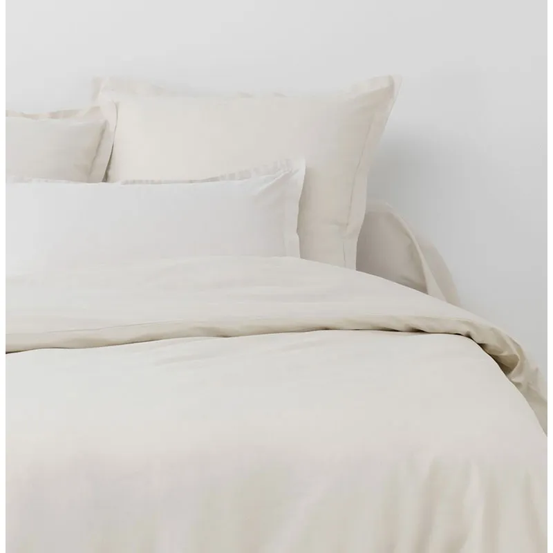 Parure de drap 3pcs Coton Beige-1