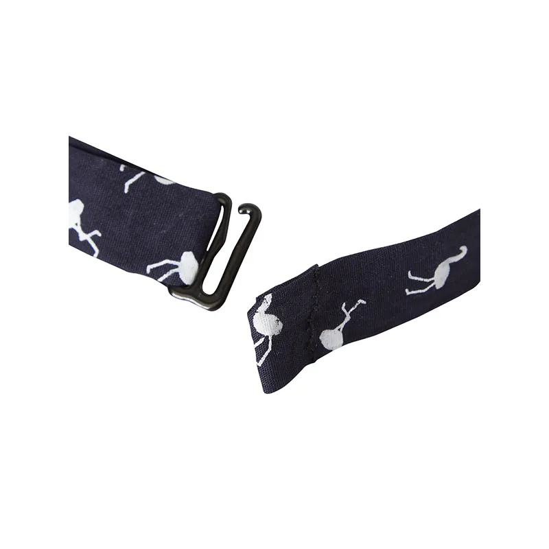 Noeud papillon Flamant Rose - Bleu foncé-1