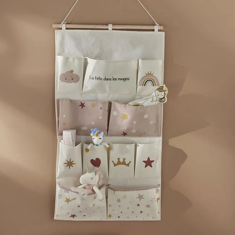 Rangement tissu Murale XL La Tête dans les nuages - 110x60cm-0