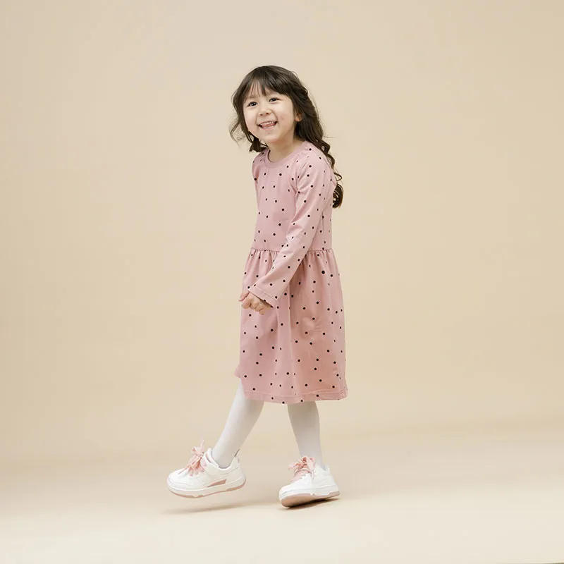 Robe ML Pois - Rose/Noir-1