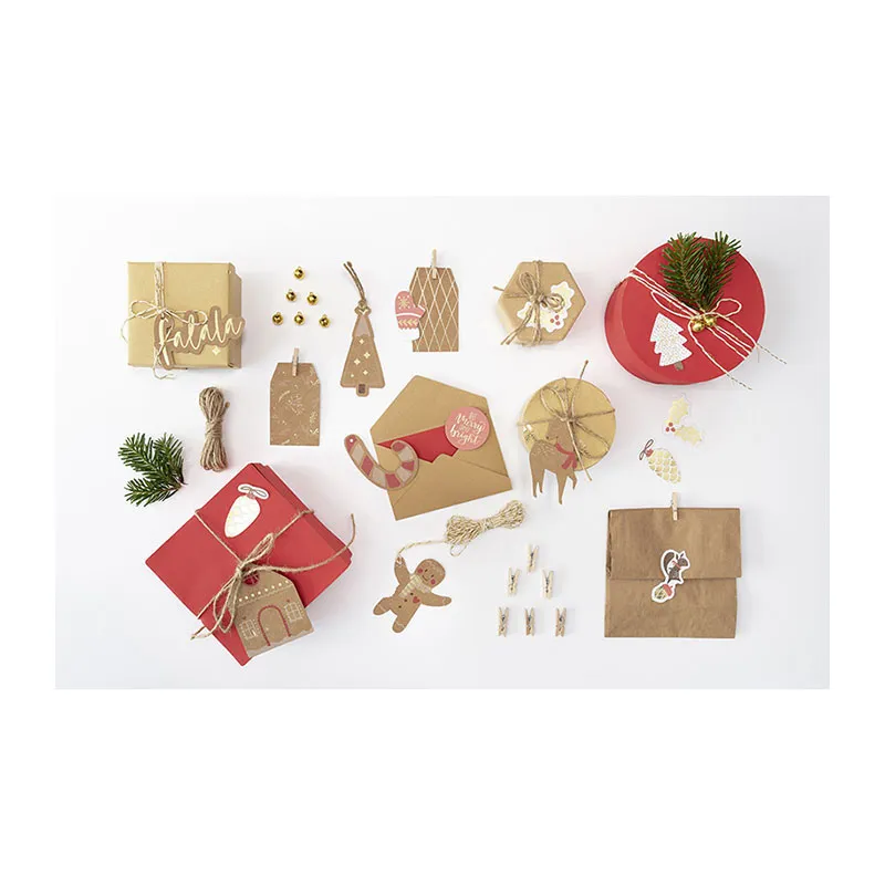Kit d'emballage cadeaux Noël Classic - 44pcs-2