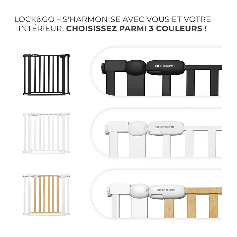 Barrière de sécurité Lock&Go Blanc - 75-103cm-2