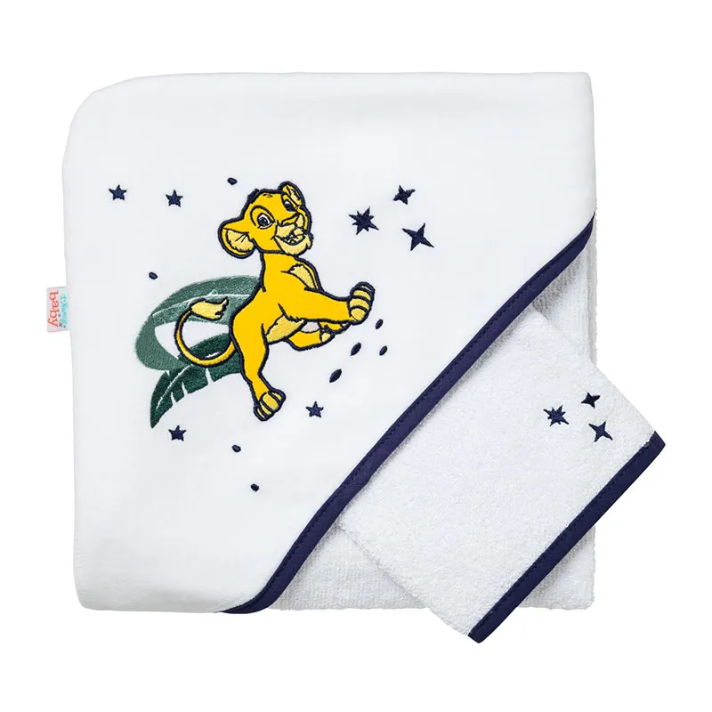 Cape de bain + Gant Roi Lion - 80x80cm-1