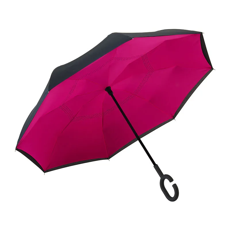 Parapluie ouverture inversée Impliva - Rose-1