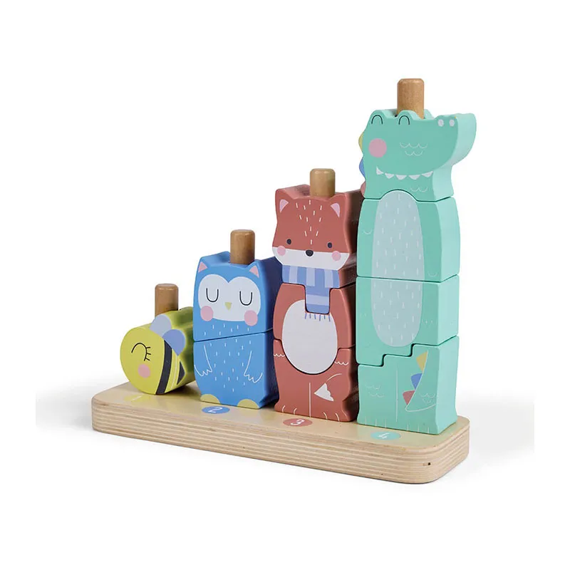 Jeu à empiler en bois Apprendre à compter - 12m+-0
